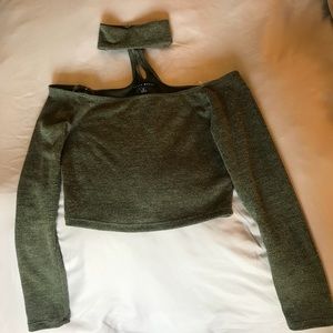 Crop top long sleeve shirt